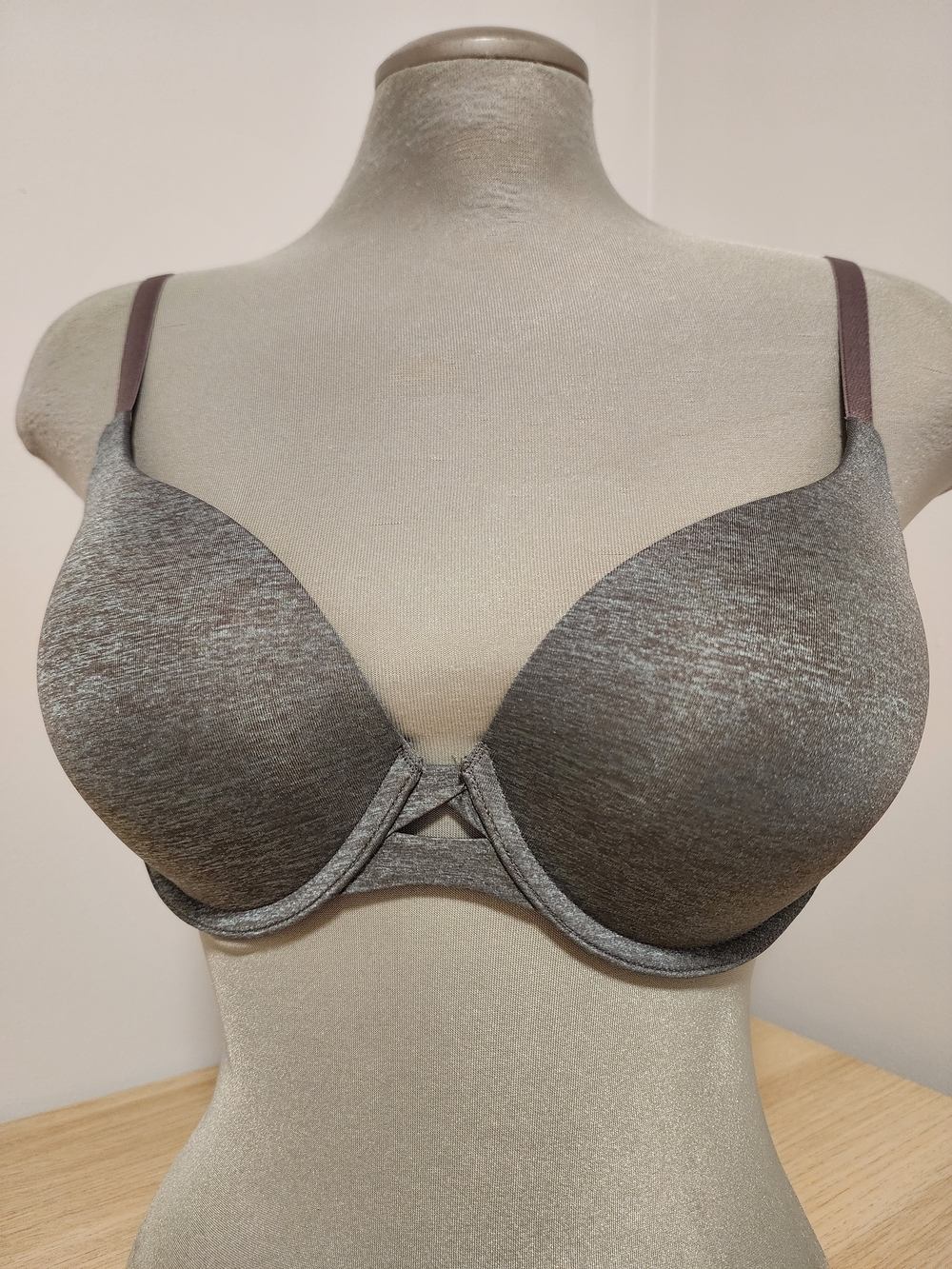Victoria’s Secret 34D Perfect Coverage Bra - Gray Padded T‑Shirt Smooth Everyday